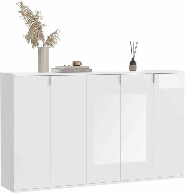 Furnilux ProjektX ladekast 5 deuren wit 163cm x 97cm x 34cm