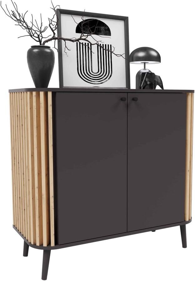 Furnilux Pure ladekast grijs Artisan Oak NB 40x92x88cm