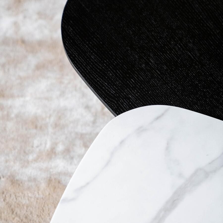 Eleonora Organische Salontafel Neno Marmerlook Wit