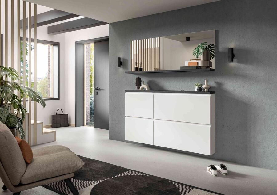 Furnilux Schoenenkast Set Shoelove voor 14 Paar Schoenen 155cm x 194cm x 18cm