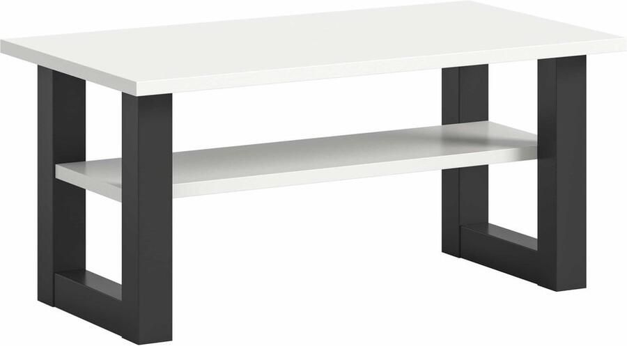 Furnilux Seattle salontafel wit NB grijs NB 50x90x42cm
