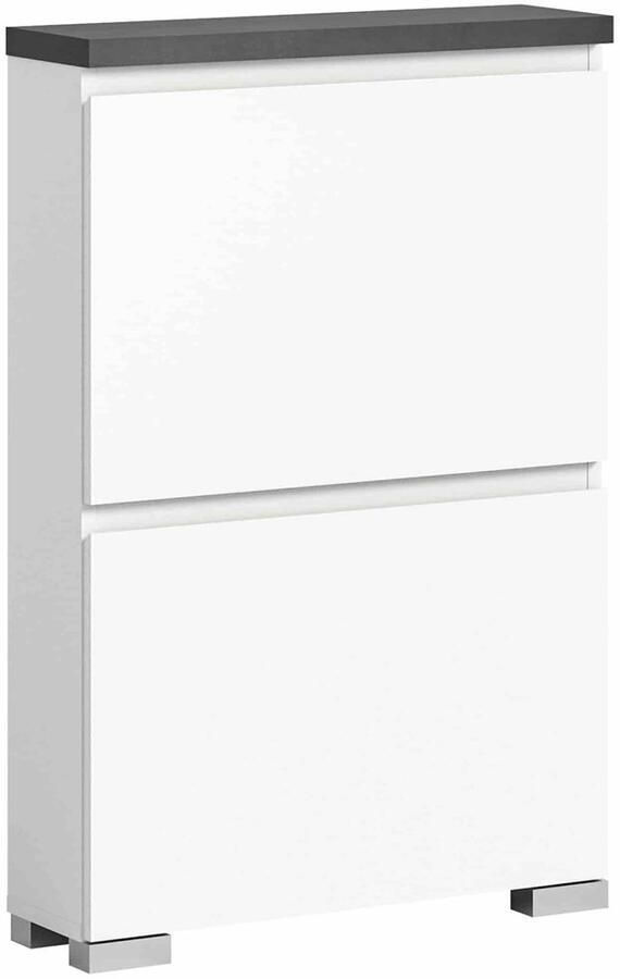 Furnilux Shoelove schoenenkast wit NB grijs NB 18x60x88cm