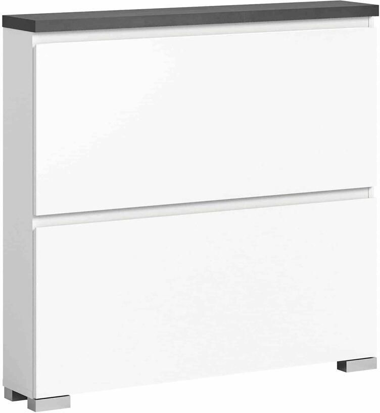 Furnilux Shoelove schoenenkast wit NB grijs NB 18x95x88cm