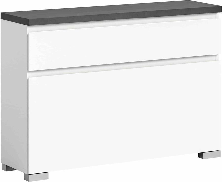 Furnilux Shoelove schoenenkast wit NB grijs NB 27x95x67cm