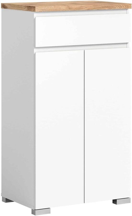 Furnilux Shoelove schoenenkast wit NB Nox Eiken NB 40x60x109cm