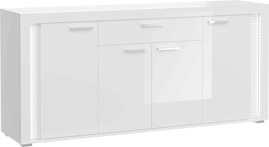 Furnilux Skylight dressoir wit hoogglans MDF TZ Pasol grijs NB 42x182x84cm