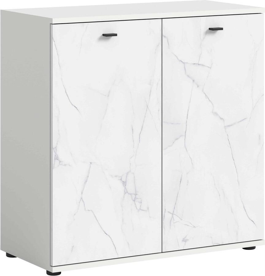 Furnilux Stenen ladekast marmer wit NB wit melamine 40x86x87cm