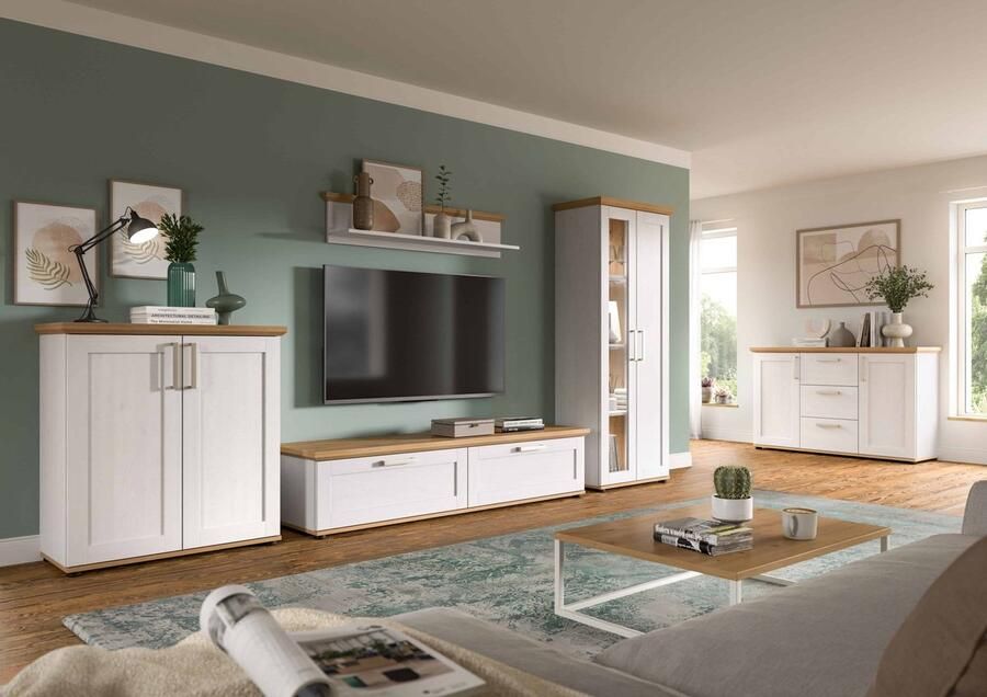 Furnilux Verona vitrine rechts links Sibiu Larch NB Artisan Oak NB 37x64x161cm