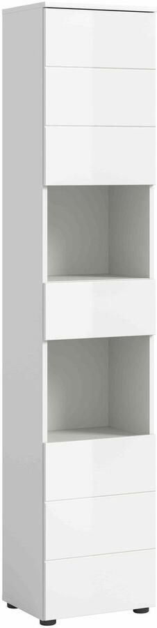 Furnilux Vira hoge kast wit hoogglans MDF TZ wit melamine 34x38x190cm