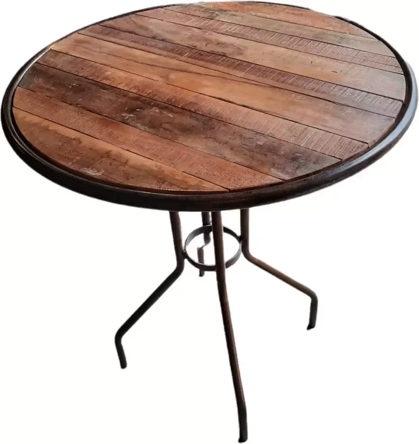 Furnilux Mattz Bartafel metaal Hout 80 x 80 x 90 cm