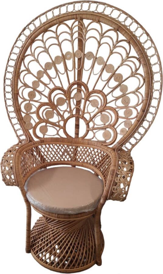 Furnilux Peacock stoel Rotan 110 x 55 x 160 cm Natuurlijke kleur