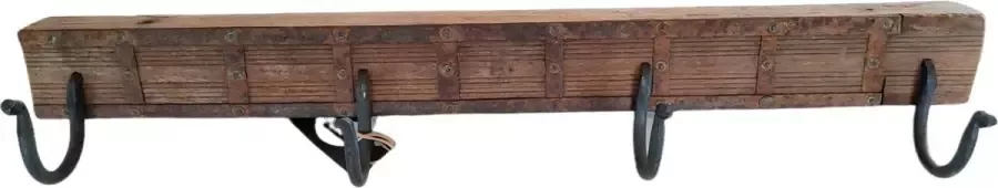 Wand kapstok teakhout 58 5 x 6 x 4 cm