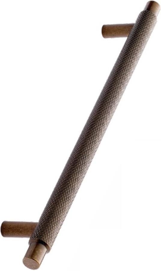 Furnipart Meubelgreep brons lengte 182 mm boormaat 128 mm keukengreep kastgreep bronze greep rond design greep Manor incl. schroeven H053