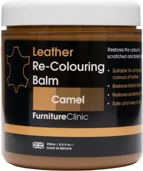 Furniture Clinic Leer Balsem -Kleur : Khaki Camel Kleur Herstel en Beschermen van Versleten Leer en Lederwaar – Leather Re-Colouring Balm Colour Restorer for Sofas Leather Colour Repair for Faded & Scratched Leather Upholstery Car Seats Shoes and Clothing - Foto 2