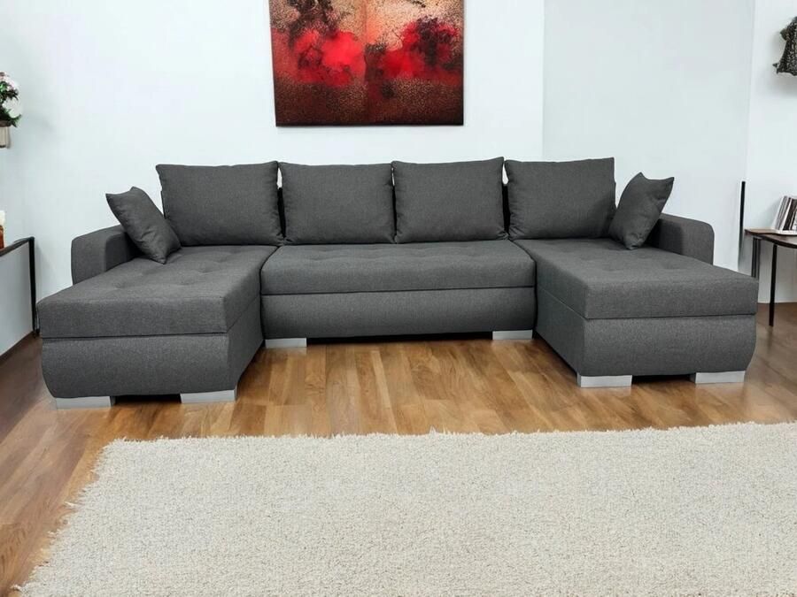 Furniture U bank Slaapbank Grijs - Foto 2