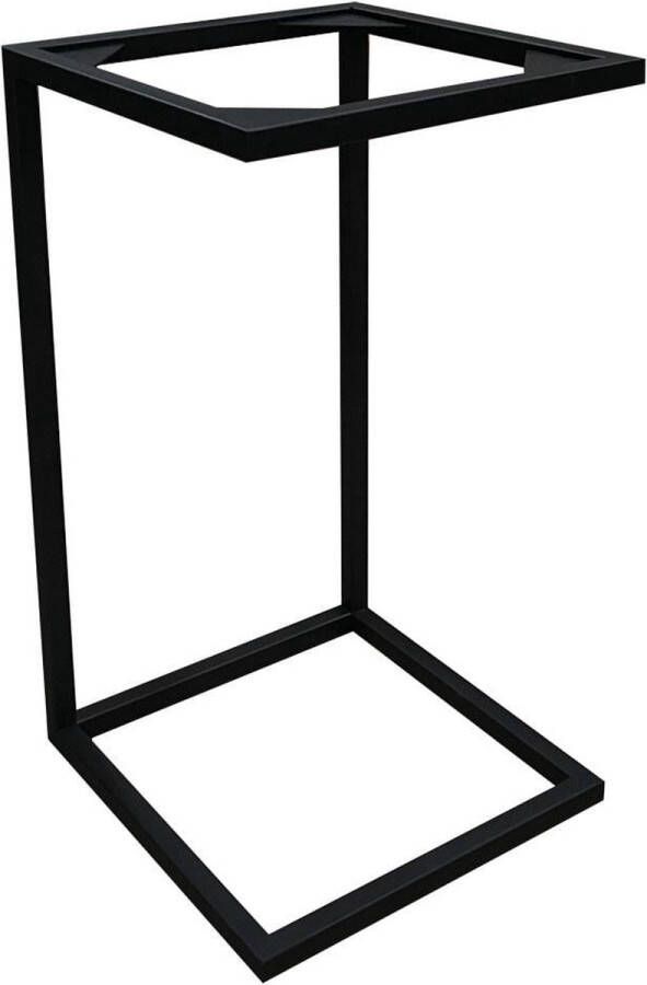 Furniture Legs Europe FLE Stalen tafelonderstel zwart rechthoek 33 bij 33 cm en hoogte 60 cm (koker 2 x 2 cm)