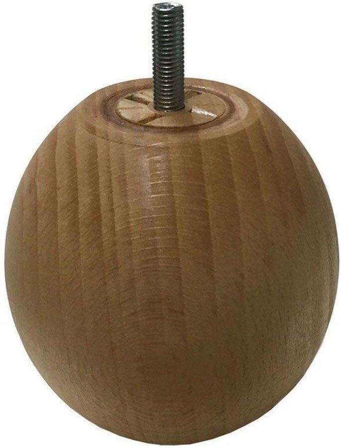 Furniture Legs Europe FLE Meubelpoot rond Ø 10 cm en hoogte 10 cm van massief hout (M10)