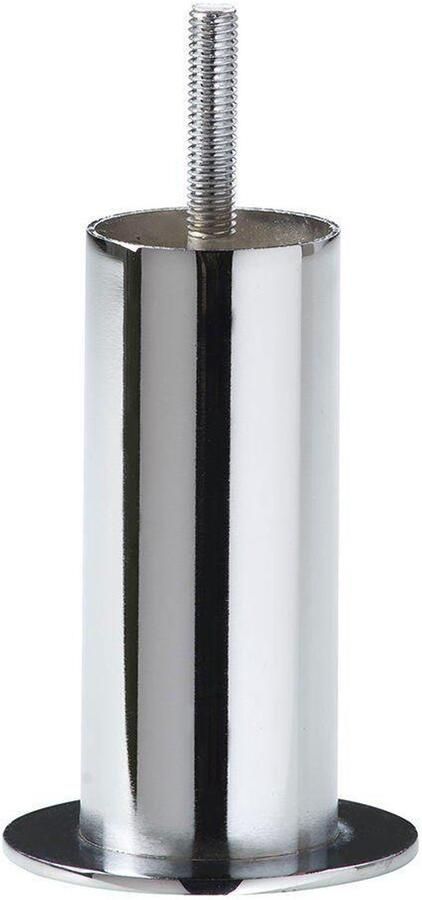 Furniture Legs Europe FLE Stalen meubelpoot chroom rond ø 4 cm en hoogte 10 cm (M8)