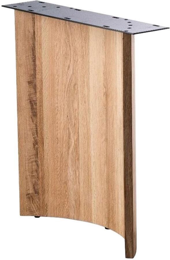 Furniture Legs Europe FLE Eiken houten gebogen poot 69 cm bij 22 cm en hoogte 75 cm 2 stuks