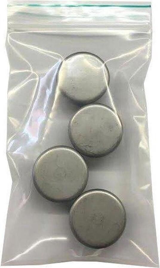 Furniture Legs Europe FLE Inslagdop meubeldop rvs look rond Ø 3 2 cm en hoogte 0 4 cm van kunststof 4 stuks