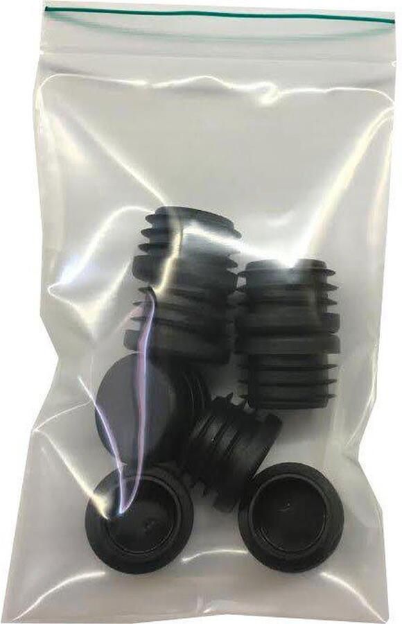 Furniture Legs Europe FLE Inslagdop meubeldop zwart rond Ø 2 8 cm en hoogte 0 4 cm van kunststof 8 stuks