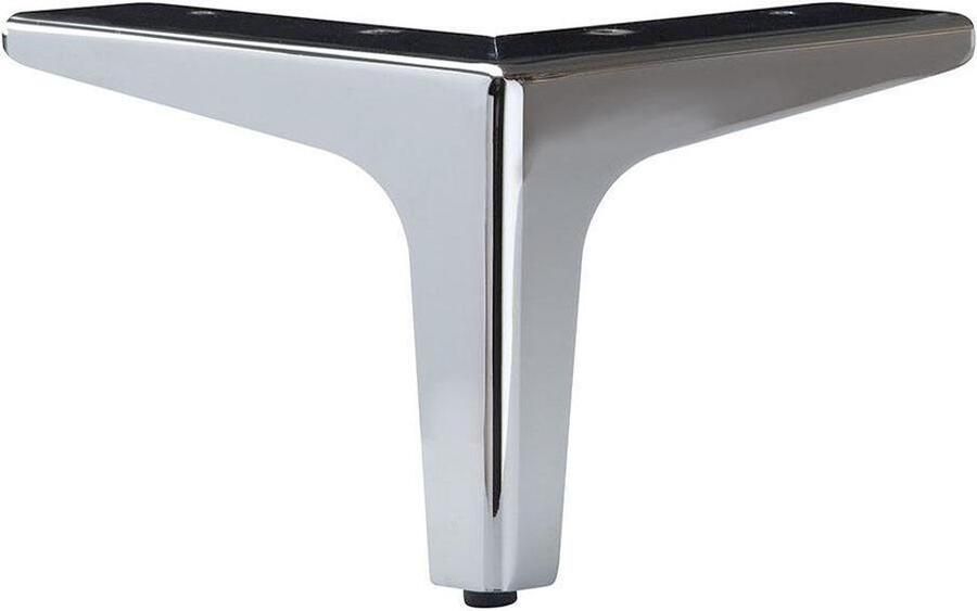 Furniture Legs Europe FLE Massief stalen meubelpoot chroom hoek 14 bij 14 cm en hoogte 11 cm