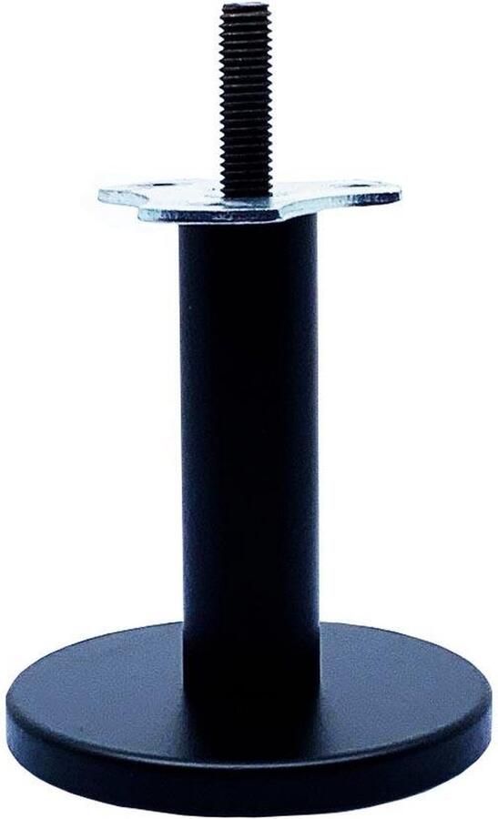 Furniture Legs Europe FLE Massief stalen meubelpoot zwart rond ø 2 5 cm en hoogte 10 cm (M10)