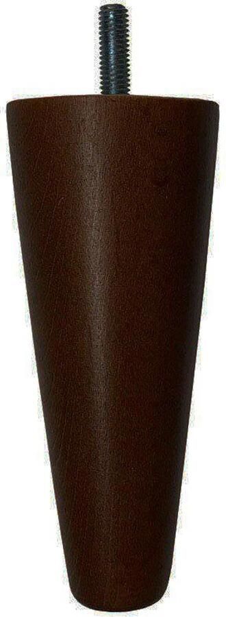Furniture Legs Europe FLE Meubelpoot bruin conisch 5 bij 5 cm en hoogte 12 cm van massief hout (M8)
