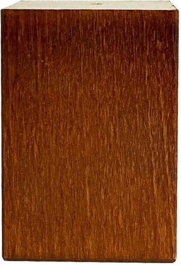 Furniture Legs Europe FLE Meubelpoot bruin vierkant 5 bij 5 cm en hoogte 7 cm van massief hout