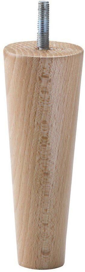 Furniture Legs Europe FLE Meubelpoot conisch 5 bij 5 cm en hoogte 15 cm van massief hout (M10)