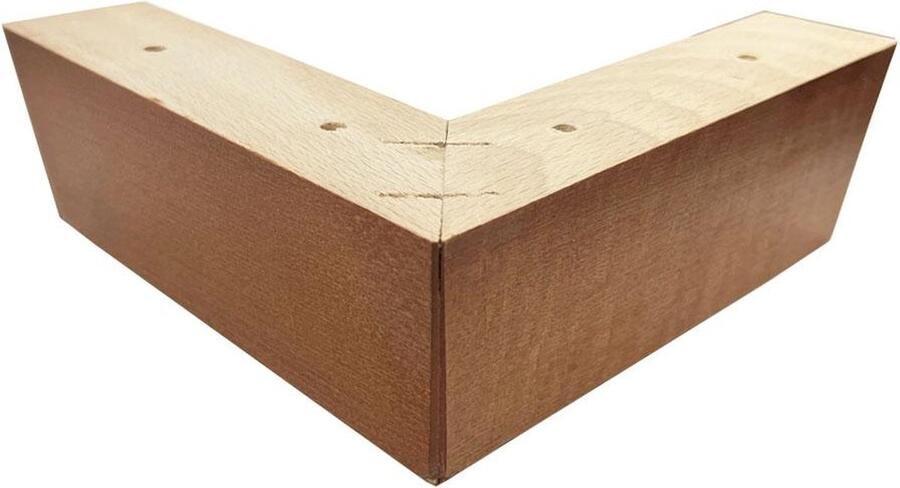 Furniture Legs Europe FLE Meubelpoot kersen hoek 18 bij 18 cm en hoogte 6 cm van massief hout