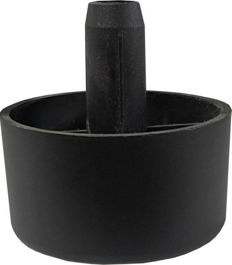 Furniture Legs Europe FLE Meubelpoot met pin zwart rond Ø 5 cm en hoogte 3 cm van kunststof