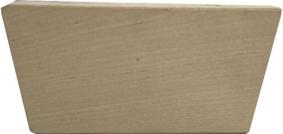 Furniture Legs Europe FLE Meubelpoot rechthoek 12 5 bij 4 cm en hoogte 6 cm van massief hout