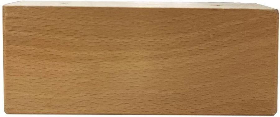 Furniture Legs Europe FLE Meubelpoot rechthoek 15 bij 5 cm en hoogte 6 cm van massief hout
