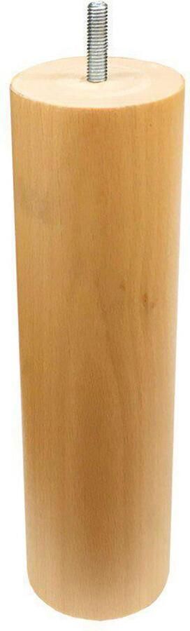 Furniture Legs Europe FLE Meubelpoot rond Ø 5 cm en hoogte 20 cm van massief hout (M8)
