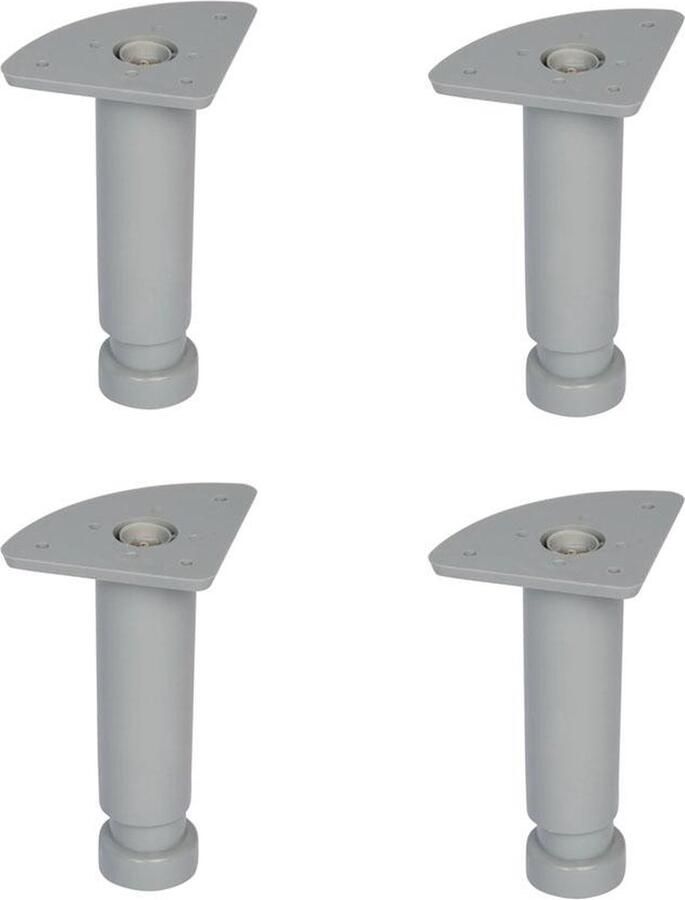 Furniture Legs Europe FLE Meubelpoot verstelbaar rond Ø 3 5 cm en hoogte 12 cm van kunststof 4 stuks