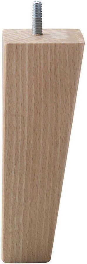 Furniture Legs Europe FLE Meubelpoot vierkant 6 bij 6 cm en hoogte 17 cm van massief hout (M8) taps 6 x 6 cm 3 5 x 3 5 cm