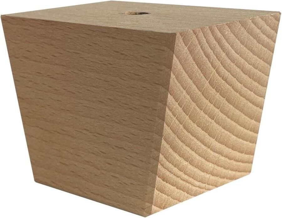 Furniture Legs Europe FLE Meubelpoot vierkant 7 bij 4 5 cm en hoogte 5 cm van massief hout