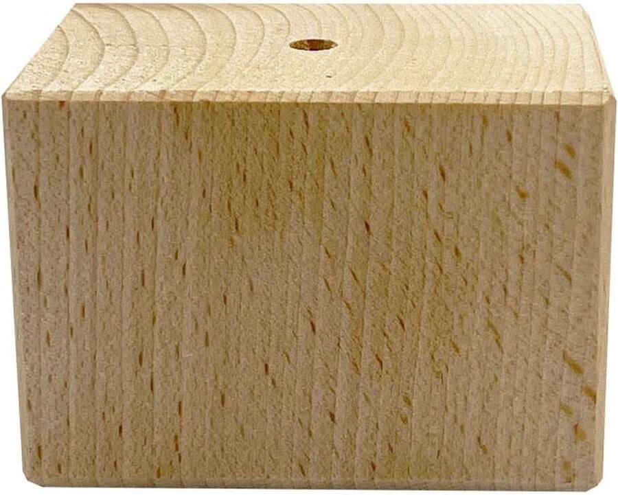Furniture Legs Europe FLE Meubelpoot vierkant 7 bij 5 cm en hoogte 5 cm van massief hout