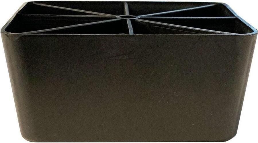 Furniture Legs Europe FLE Meubelpoot zwart vierkant 11 bij 11 cm en hoogte 5 cm van kunststof taps 11 x 11 cm 10 x 10 cm