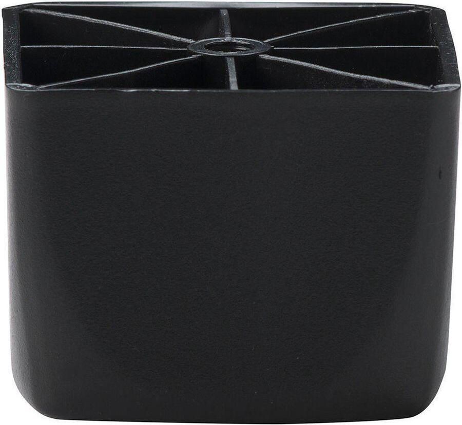 Furniture Legs Europe FLE Meubelpoot zwart vierkant 7 bij 7 cm en hoogte 5 cm van kunststof