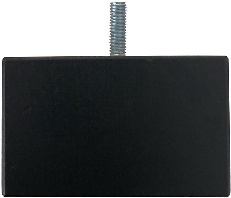 Furniture Legs Europe FLE Meubelpoot zwart vierkant 8 bij 8 cm en hoogte 5 cm van massief hout (m8)
