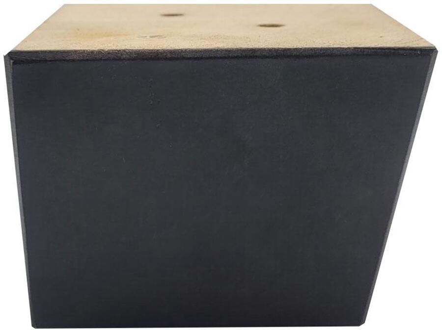 Furniture Legs Europe FLE Meubelpoot zwart vierkant 8 bij 8 cm en hoogte 6 cm van massief hout