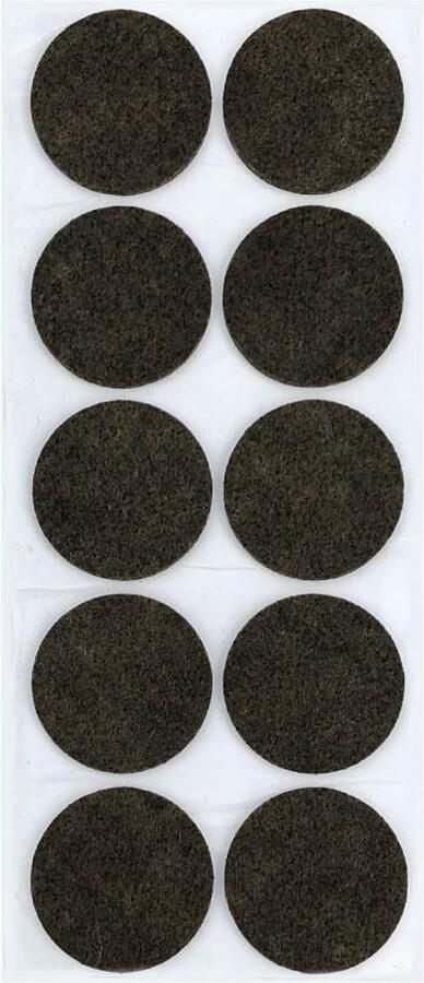 Furniture Legs Europe FLE Plakvilt bruin rond Ø 4 5 cm en hoogte 0 35 cm van vilt 10 stuks