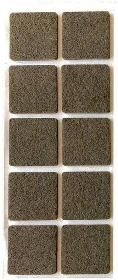 Furniture Legs Europe FLE Plakvilt bruin vierkant 4 5 bij 4 5 cm en hoogte 0 35 cm van vilt 10 stuks