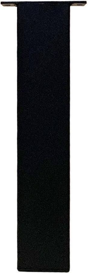Furniture Legs Europe FLE Set stalen rechte tafelpoten zwart vierkant 8 bij 8 cm en hoogte 43 cm (koker 8 x 8 cm) 4 stuks