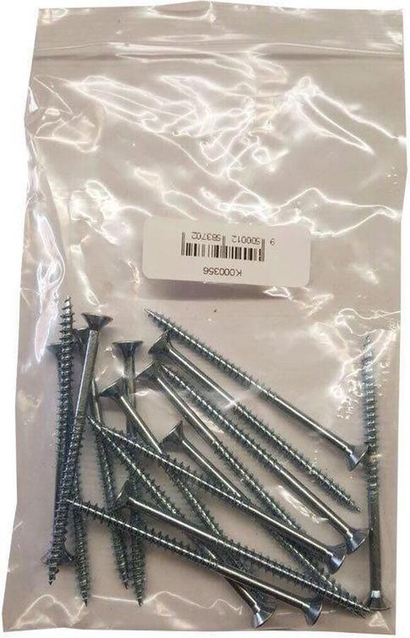 Furniture Legs Europe FLE Set stalen schroeven verzinkt rond ø 0 5 cm en lengte 8 cm 16 stuks