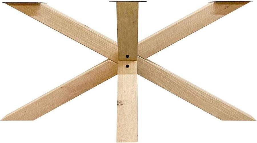 Furniture Legs Europe FLE Spinpoot van eikenhout ongelijkzijdig matrix 180 bij 70 cm en hoogte 72 cm (10 x 10 cm)