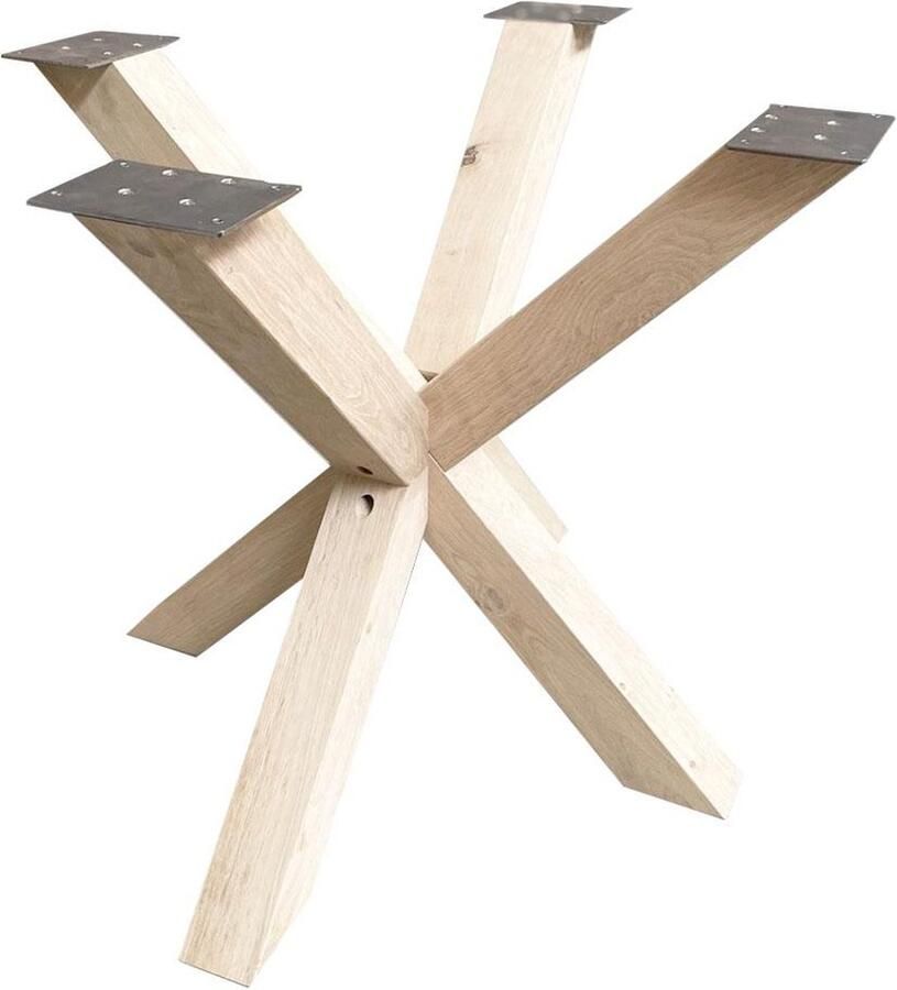 Furniture Legs Europe FLE Spinpoot van eikenhout vierkanten matrix 75 bij 75 cm en hoogte 72 cm (8 x 8 cm)