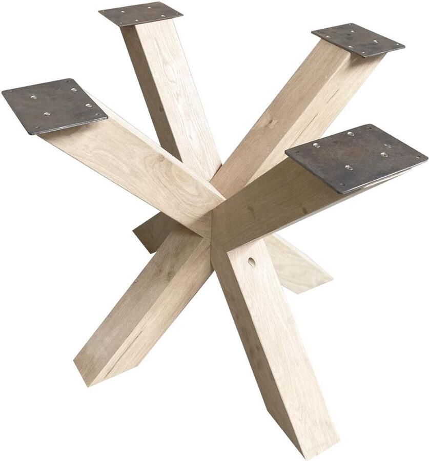 Furniture Legs Europe FLE Spinpoot van eikenhout vierkanten matrix 80 bij 80 cm en hoogte 72 cm (10 x 10 cm)